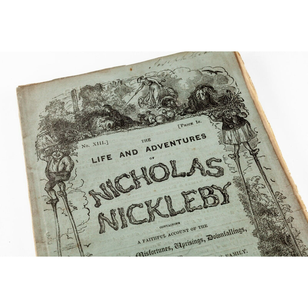 "Nicholas Nickleby" 1st Edition Charles Dickens Serialized 19 Volumes Great!