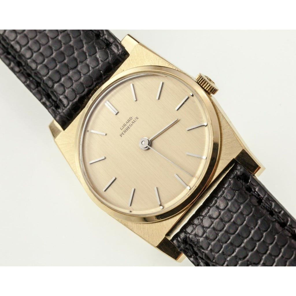 Girard Perregaux Women's 18k Yellow Gold Hand-Winding Watch Leather Band 8592V