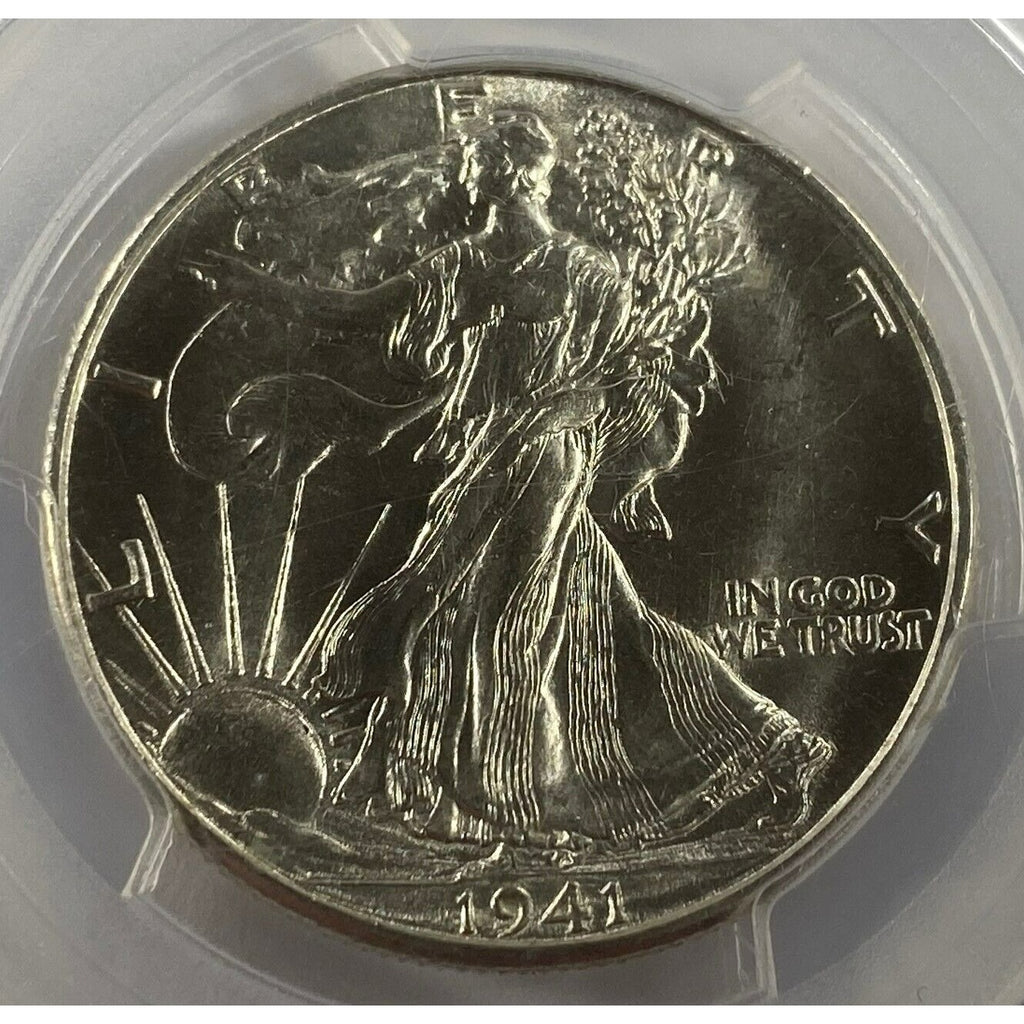 1941-D 50C Walking Liberty Half Dollar Graded by PCGS as MS-65