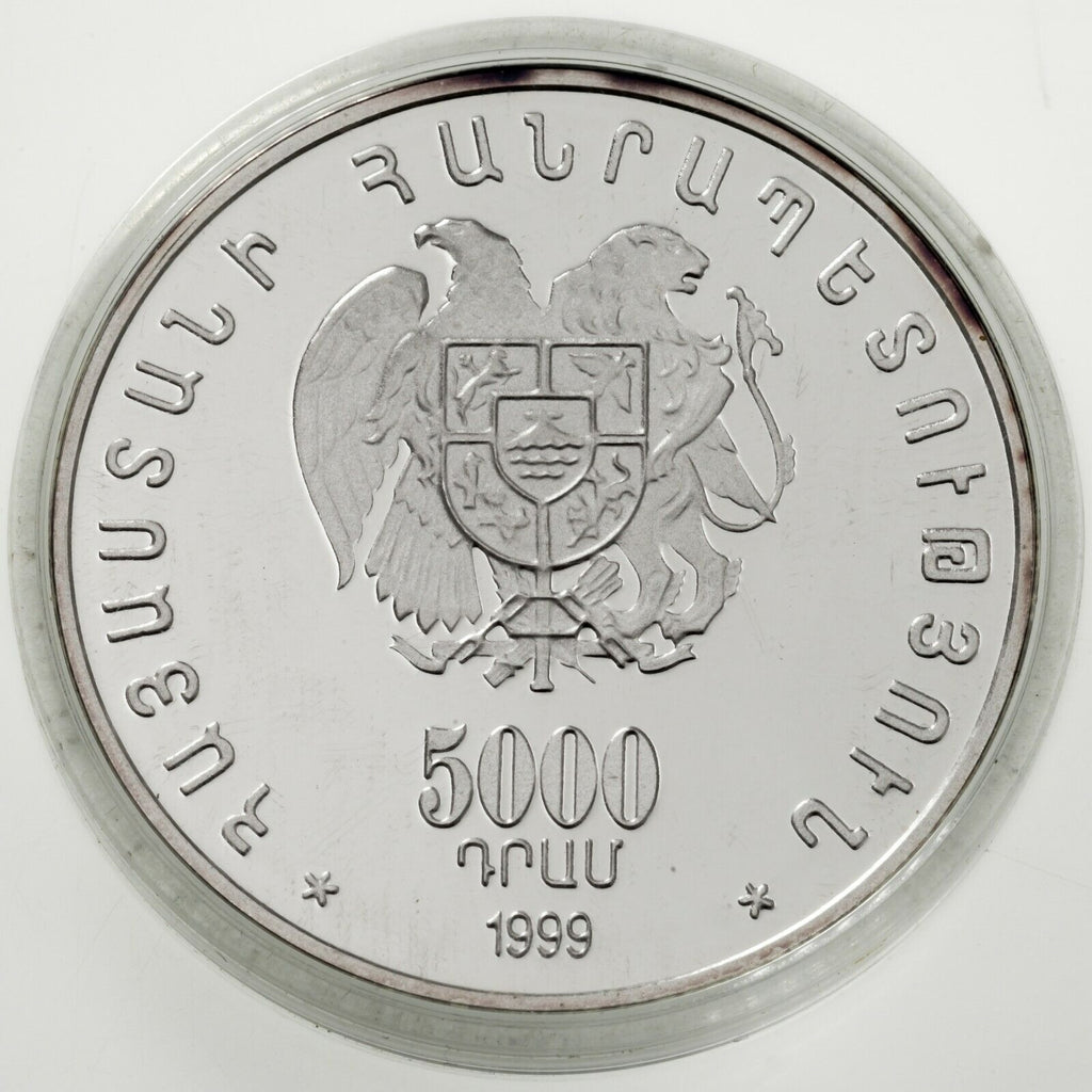1998-1999 Armenia 1000 & 5000 Dram KM# 85 & 89 Proof Coin Lot of 2