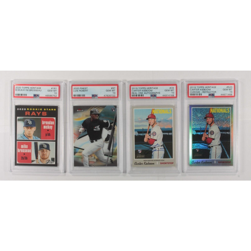 Lot Of 4 PSA 10 Topps Baseball Cards Robert, McKay, Brosseau, Kieboom