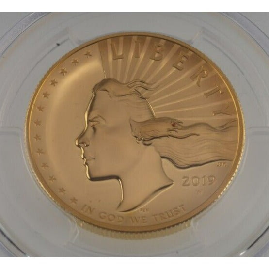 2019-W $100 Gold High Relief Enhanced Liberty Graded by PCGS as SP70PL