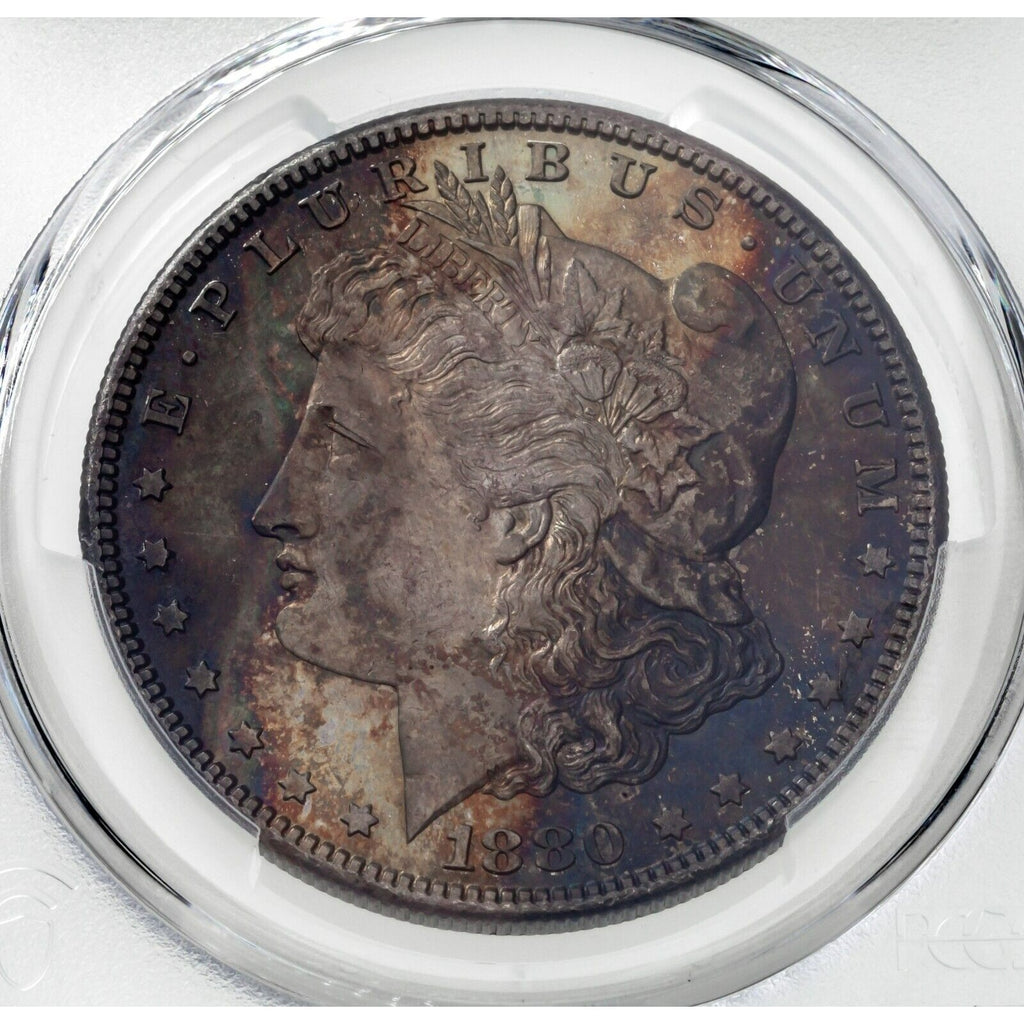 1880-S $1 Morgan Dollar Graded By PCGS As MS63 Cool Toning!