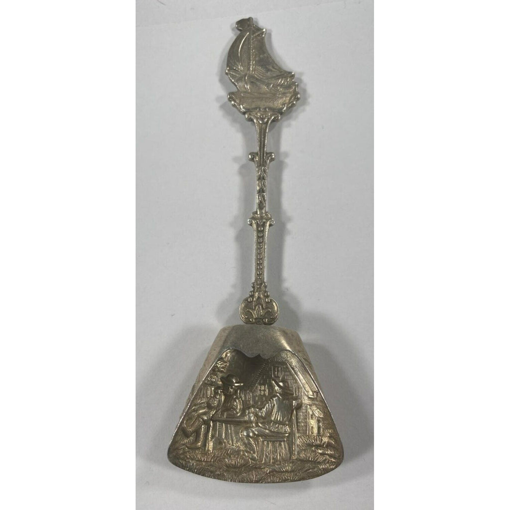 Holland Repousse Silverplated Souvenir Sugar Spoon