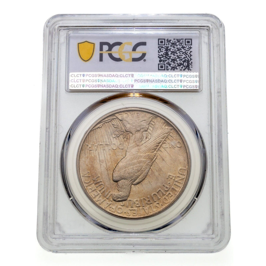 1921 S$1 Silver Peace Dollar High Relief Graded by PCGS as MS-64 Gold Shield