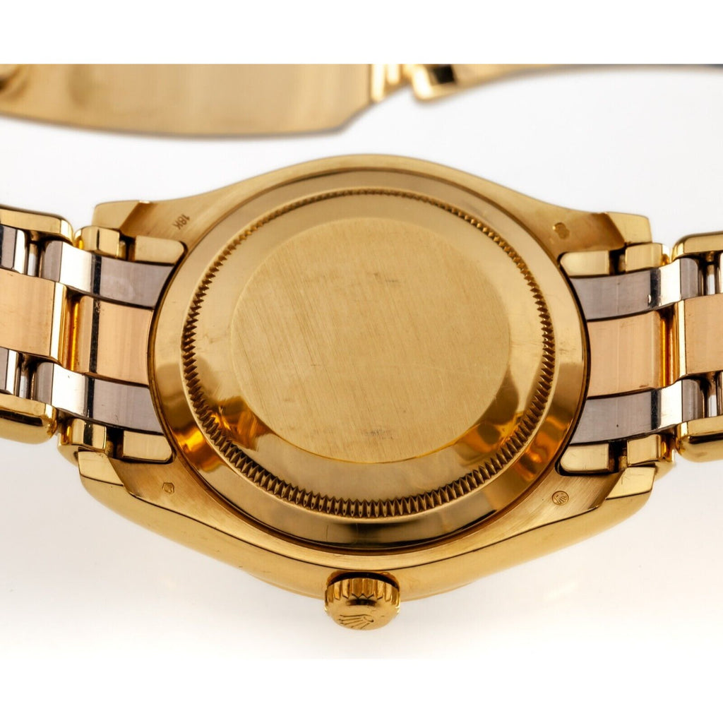Rolex Pearlmaster Tridor 18k Gold Men's Day-Date w/ Tahitian MOP Dial 18948