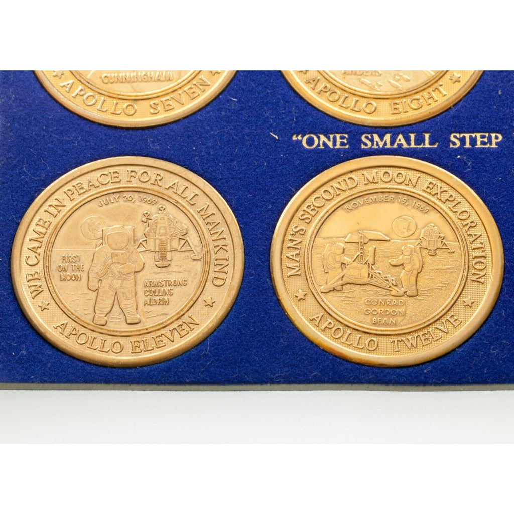 NASA Medals, APOLLO 7-14 Bronze medal EX LUNA SCIENTIA Sets totaling 63 medals