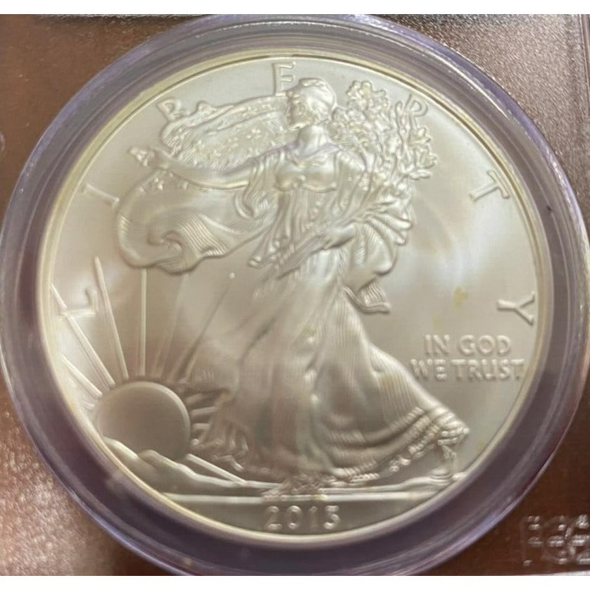 2013 S$1 Silver American Eagle Graded by PCGS as MS-70 First Strike Mercanti