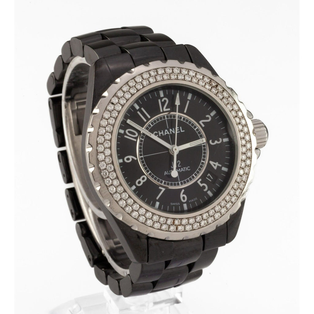 Chanel Ceramic Automatic Watch Diamond Bezel 38 mm H0950
