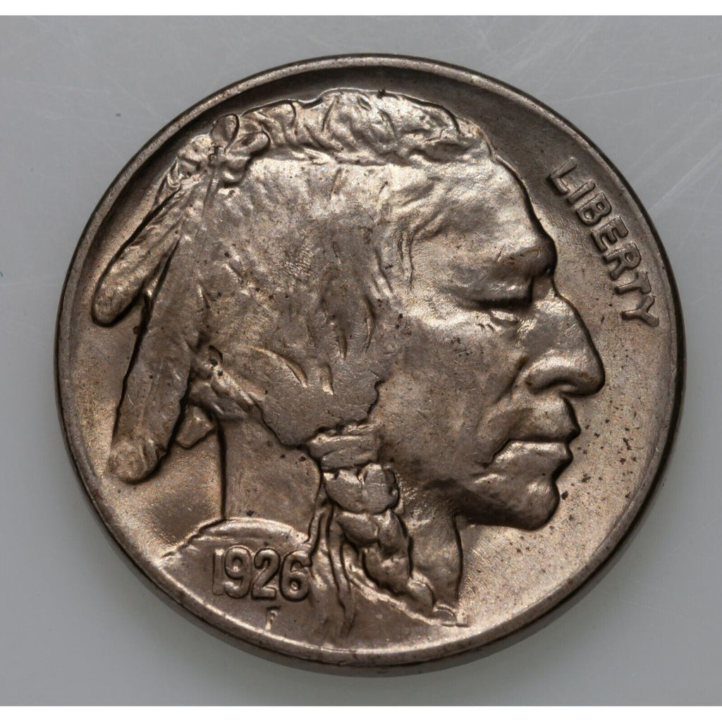 1926 5C Buffalo Nickel in Choice BU, Terrific Eye Appeal, Full Mint Luster