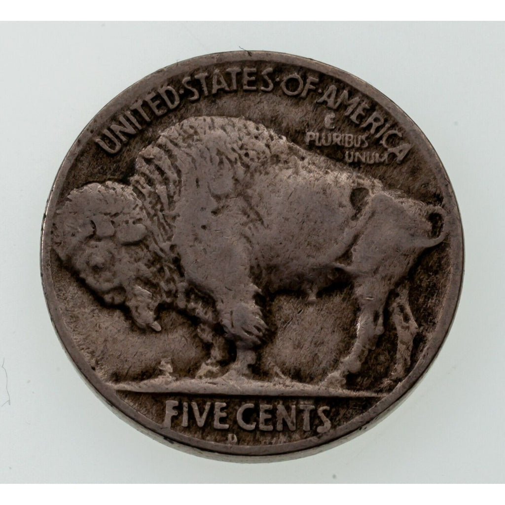 1920-D 5C Buffalo Nickel in Very Fine VF Condition, Bold Date, Strong Liberty