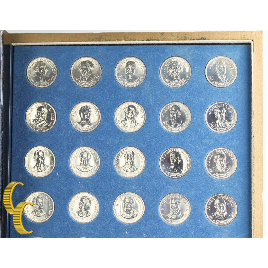 Franklin Mint Sterling Silver Commemorative President Medal Set 1968 w/ CoA