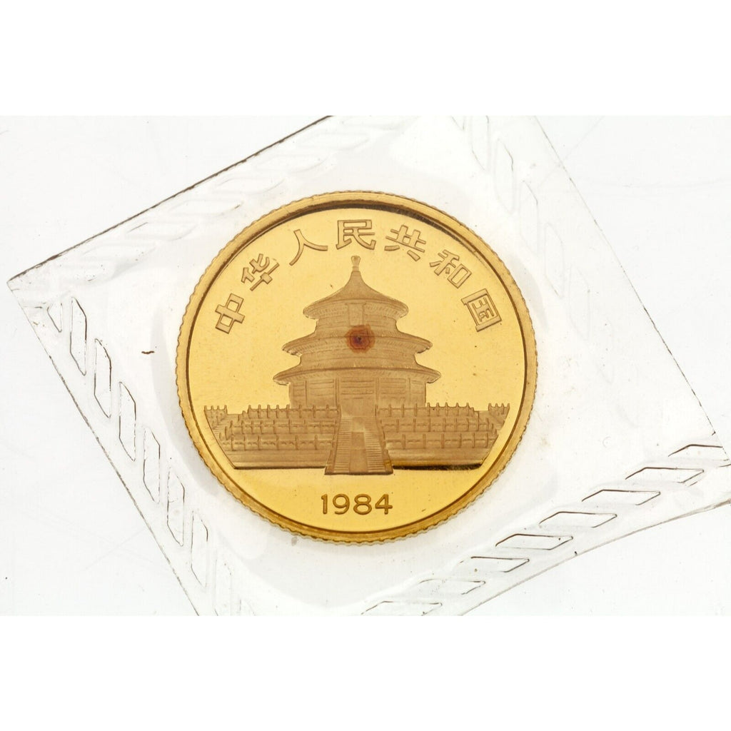 1984 1/10 Oz. .999 Gold Mint Sealed China Panda BU Condition