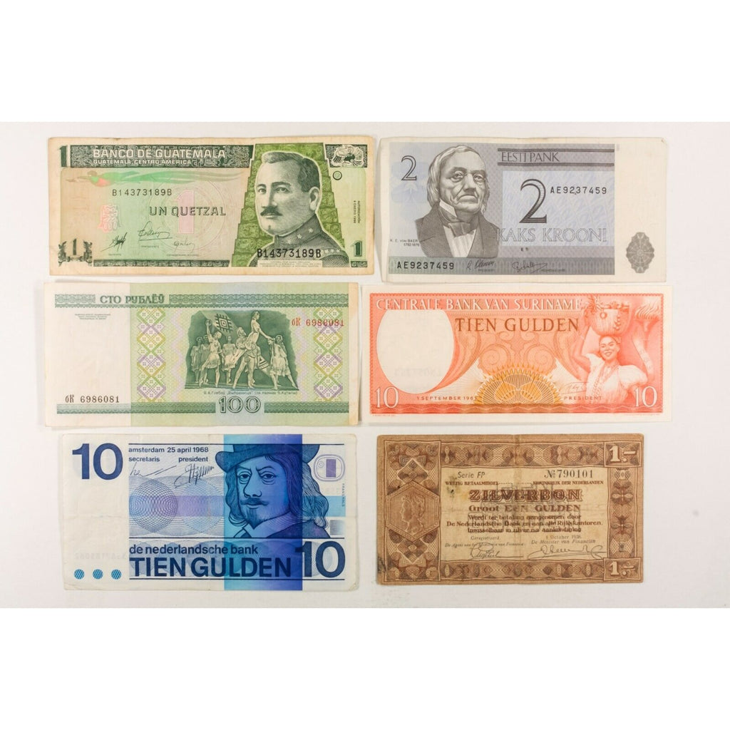 World Note Lot. Miscellaneous Europe, Asia, Central & South America. 50 Note Lot