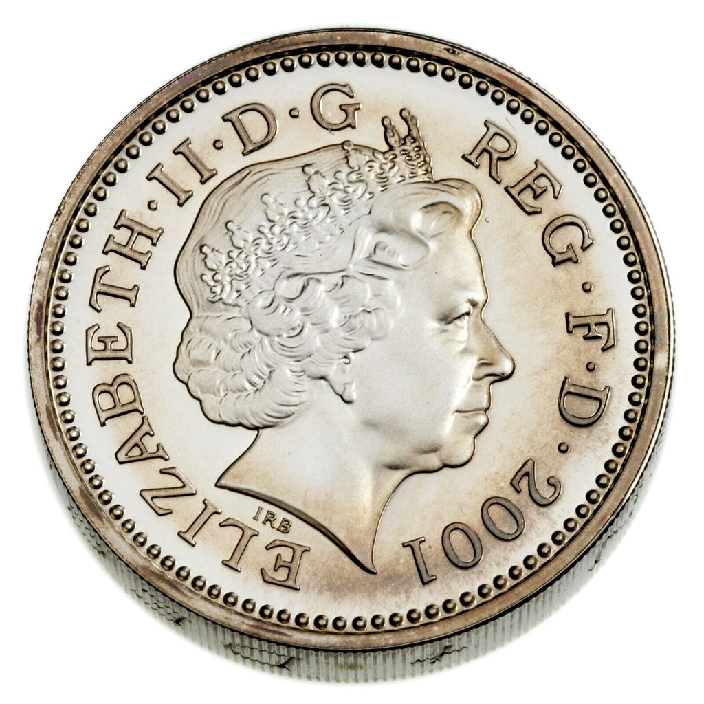 2001 Great Britain Silver One Pound Proof Piedfort Coin, KM P101