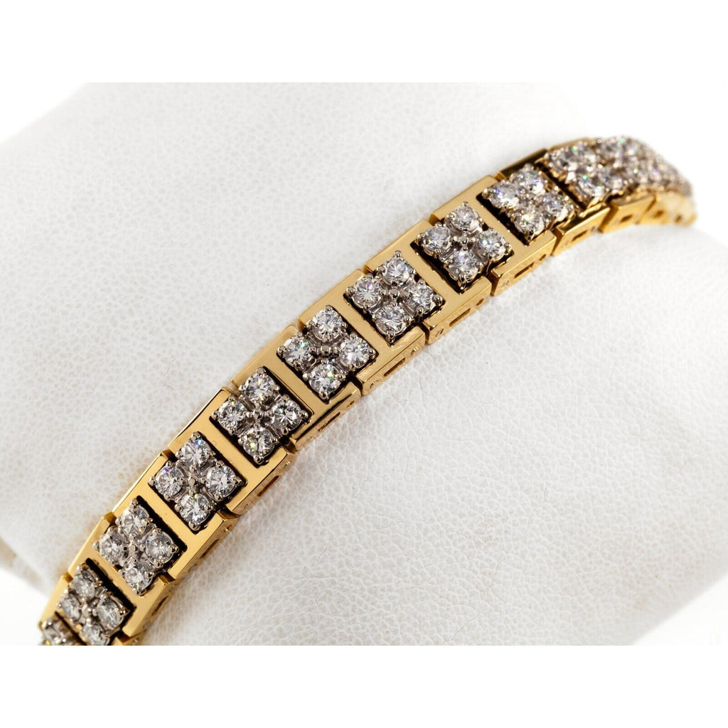 Jabel Add-A-Link 18k Gold Vintage Diamond Bracelet 6.75" Gorgeous! TCW ~5.6 ct