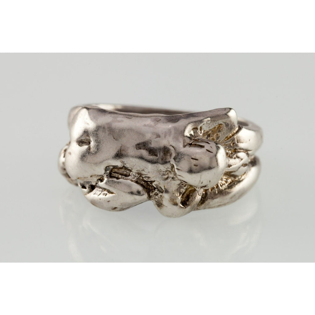 Kama Sutra Figures Sterling Silver Band Ring Size 7