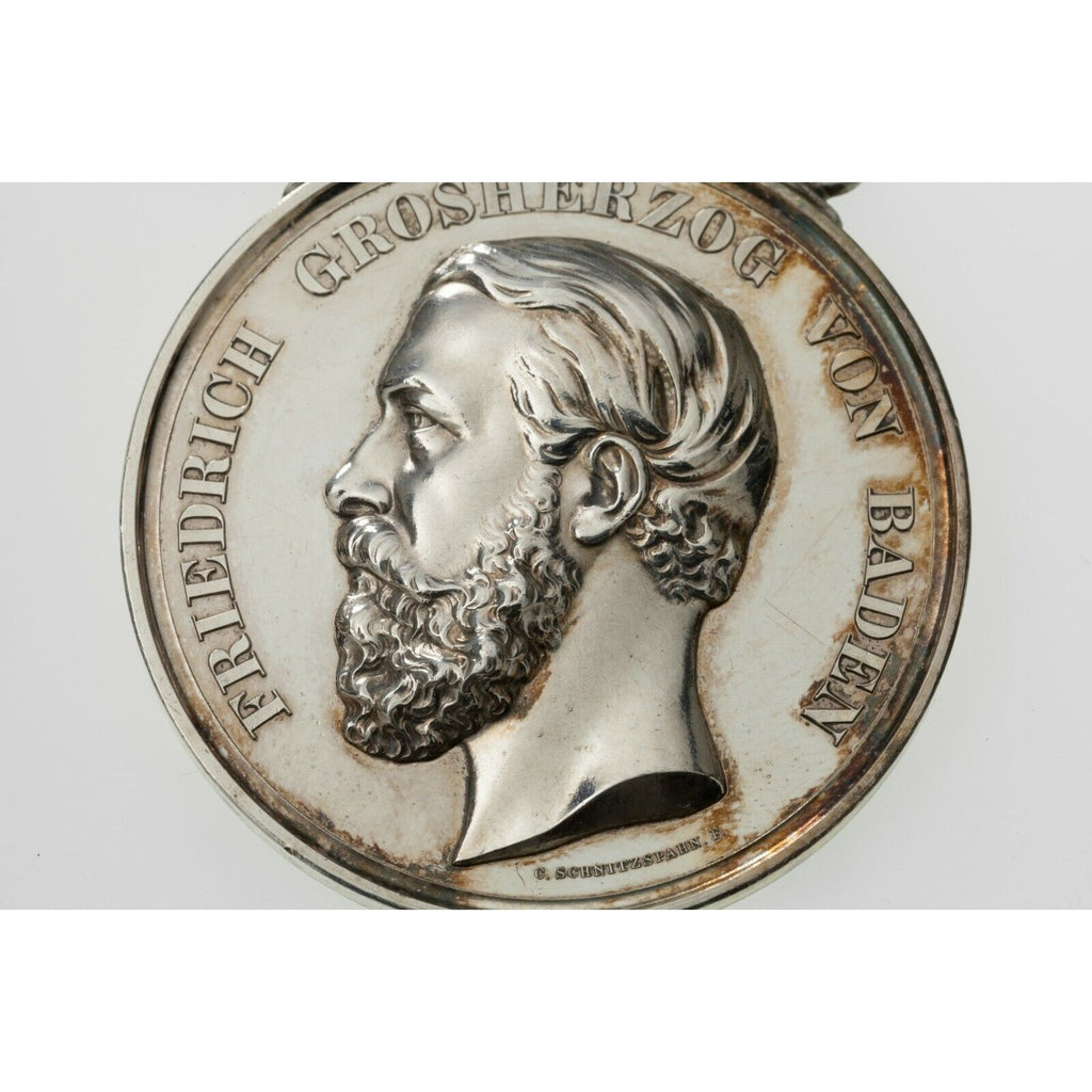 1857-60 Friedrich I Civil Merit Medal in Silver, 41 mm, 34.5 grams