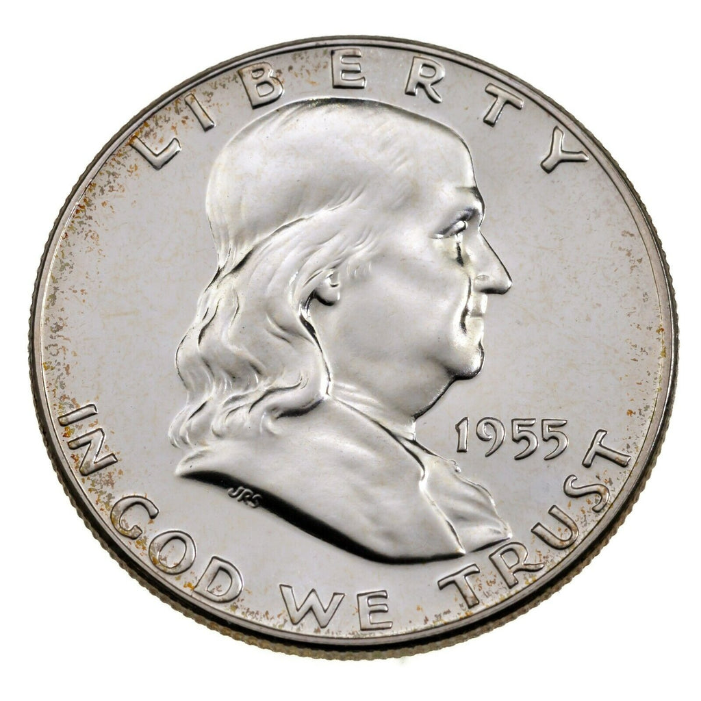 1955 50C Franklin Half Dollar in Gem Proof Condition, Excellent Eye Appeal