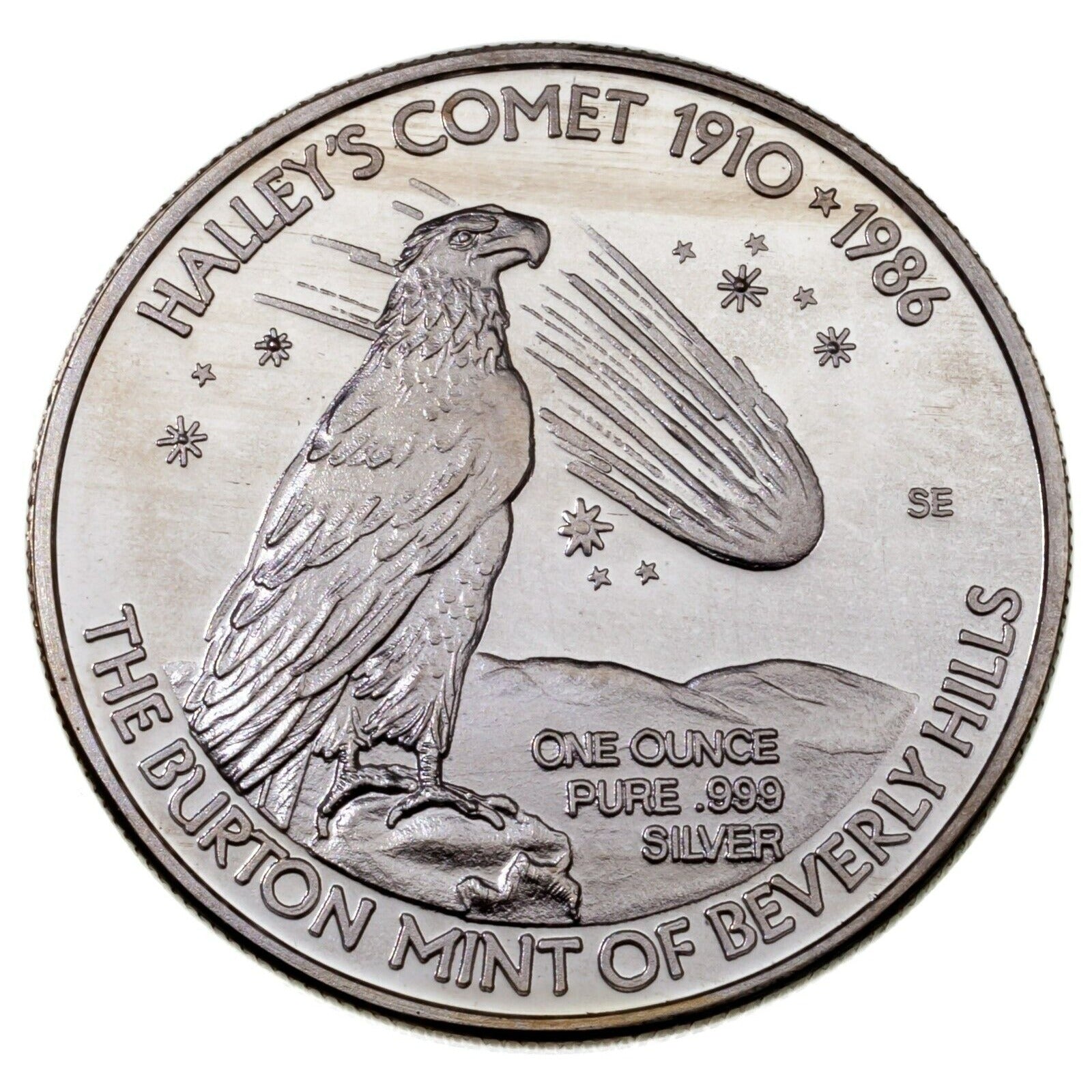 HALLEY S COMET Edmund Halley By The Burton Mint 1 oz. Silver