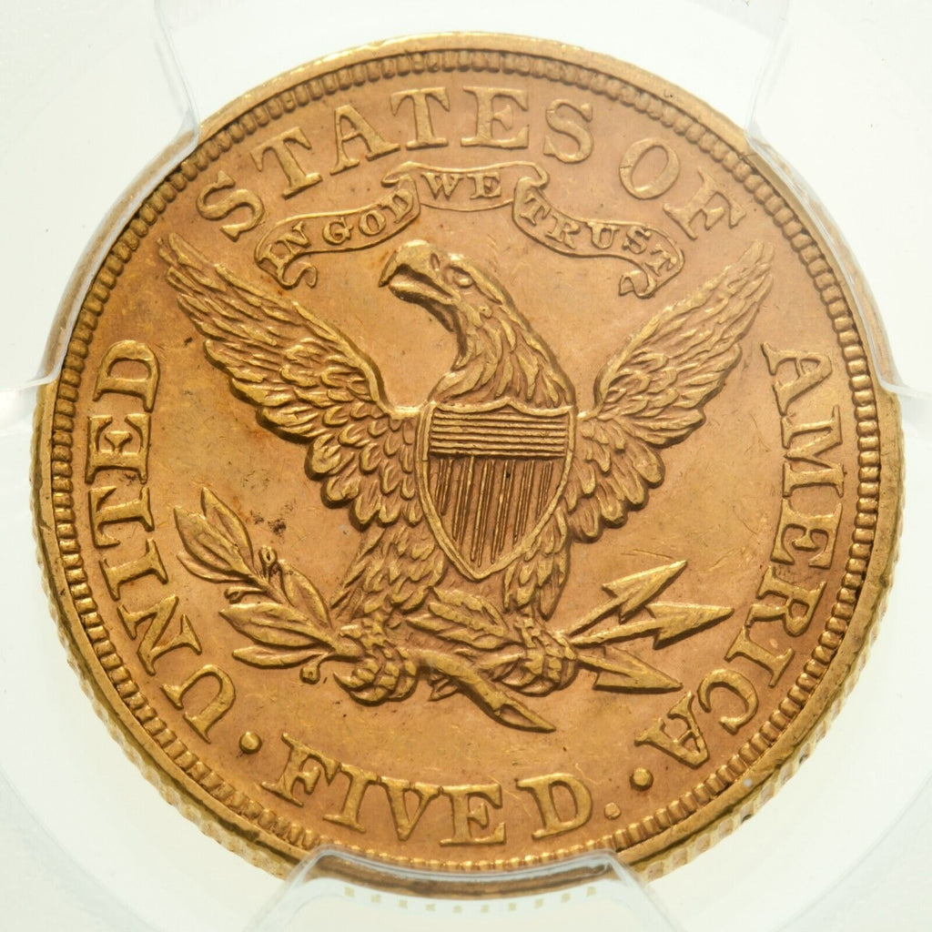 1893 $5 Gold Liberty Half Eagle Graded by PCGS as MS-62! Gorgeous Early US Gold!