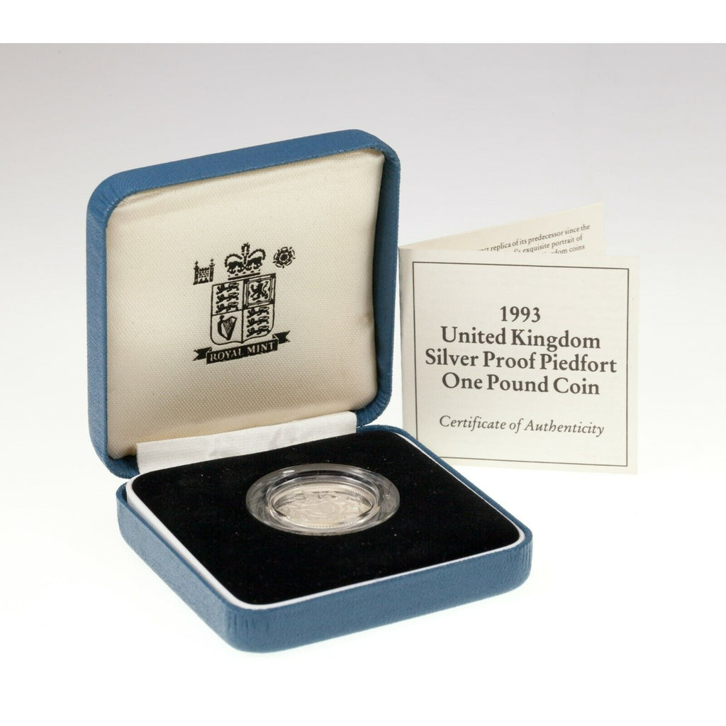 1991-1993 Great Britain 50 Pence & One Pound Silver Proof & Piedfort Coin Lot