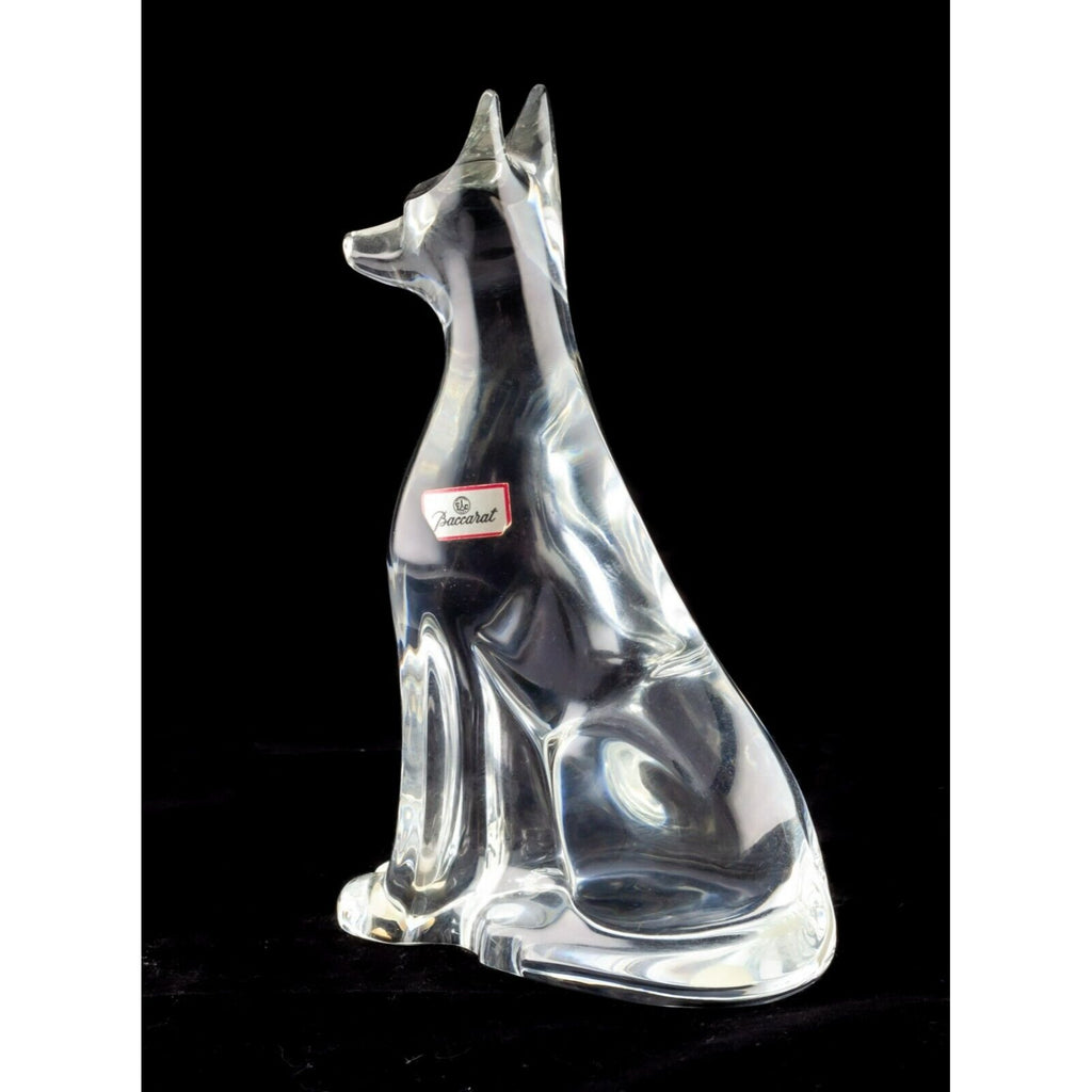 Baccarat Crystal German Shepherd Figurine Great Condition!