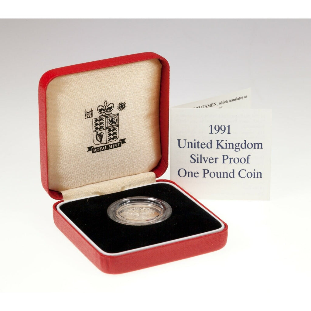 1991-1993 Great Britain 50 Pence & One Pound Silver Proof & Piedfort Coin Lot