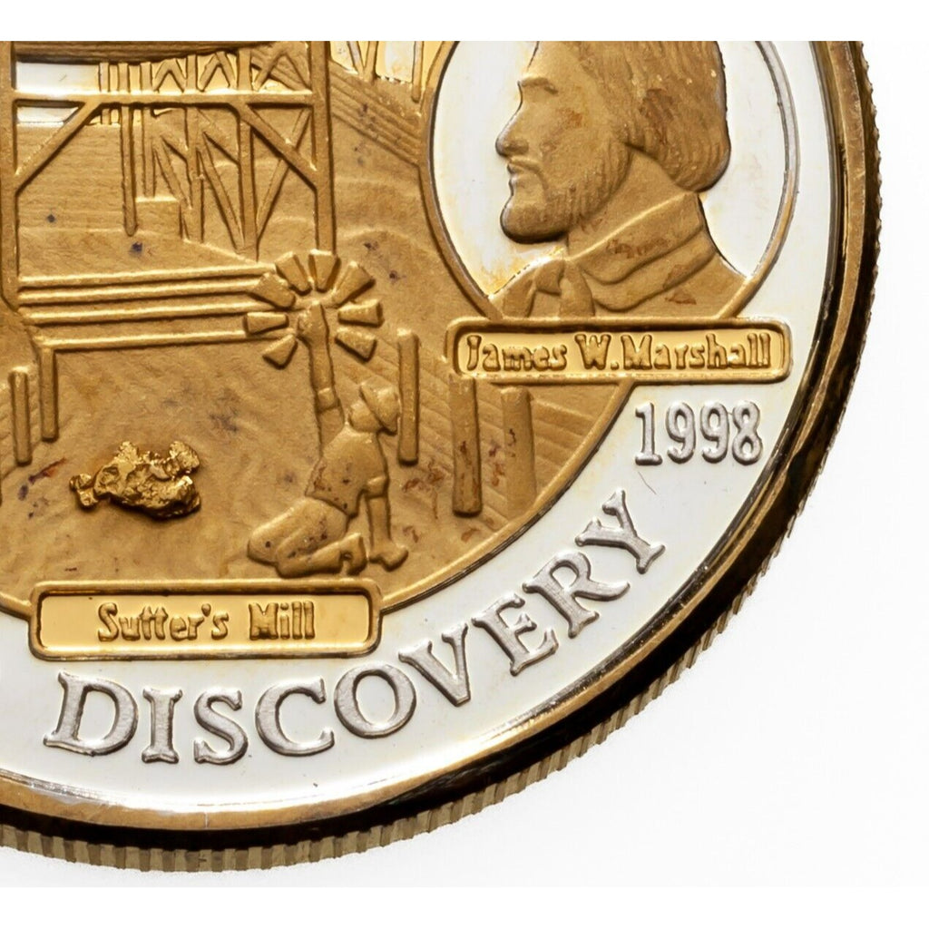 1848-1998 Gold Discovery Sesquicentennial 1 oz Silver Round Two Tone