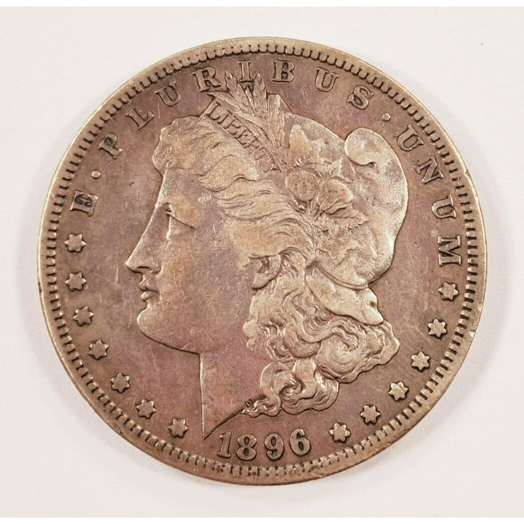 1896-S $1 Silver Morgan Dollar in Very Fine VF Condition, Natural Color