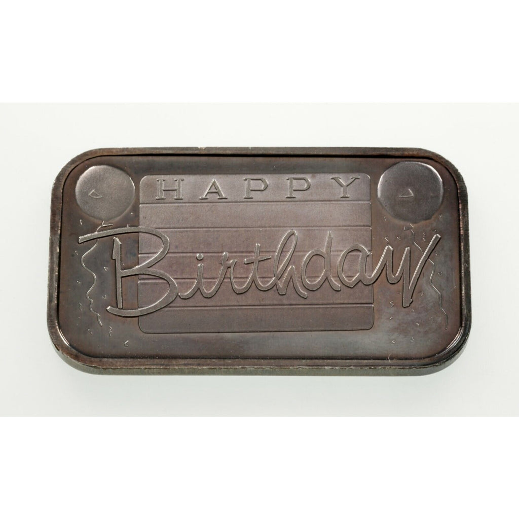 1984-96 Happy Birthday 1 oz Silver Art Bars Collection of 4 Bars