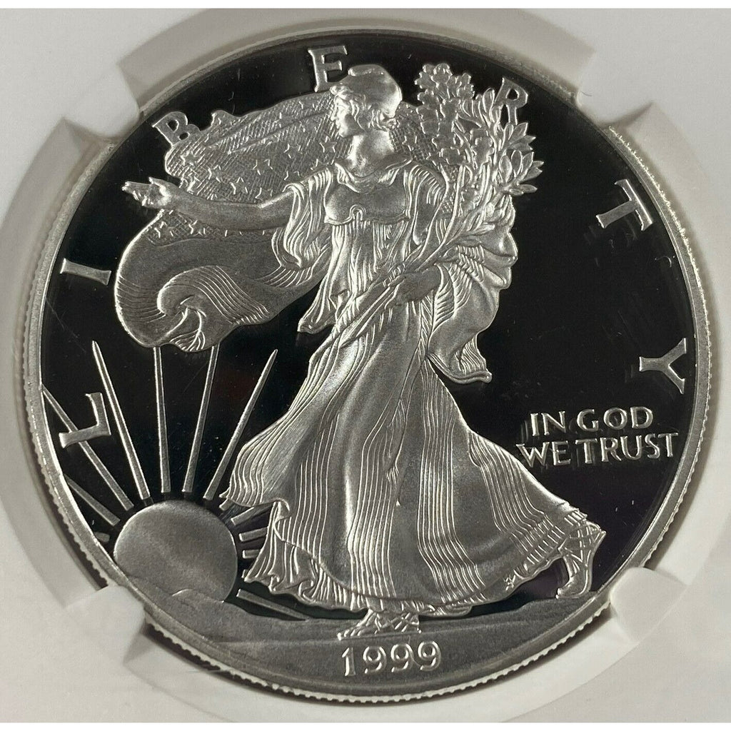 1999-P $1 Silver American Eagle Proof Graded by NGC as PF69 Ultra Cameo