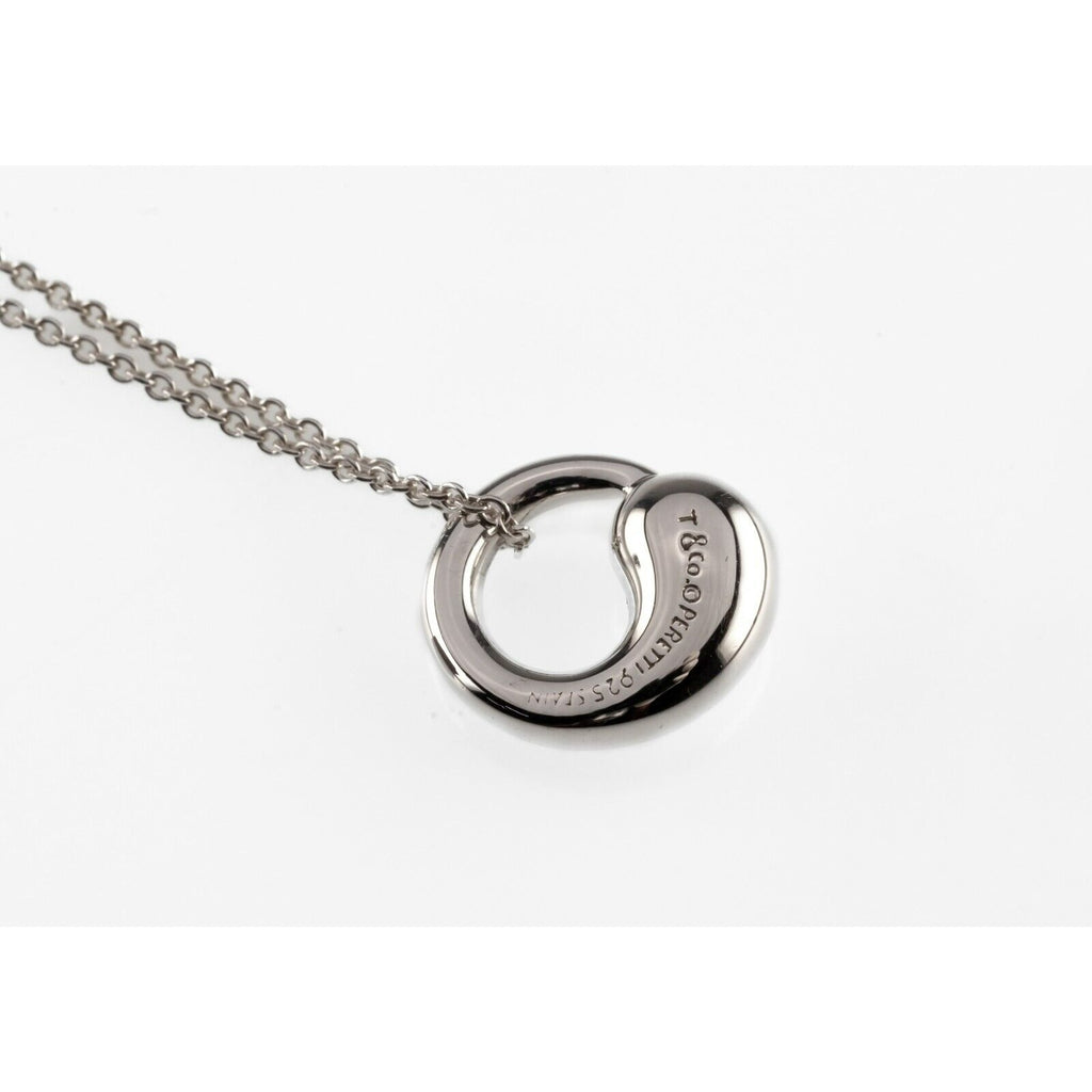 Tiffany & Co. Sterling Silver Elsa Peretti Eternal Circle Pendant Small w/ Chain