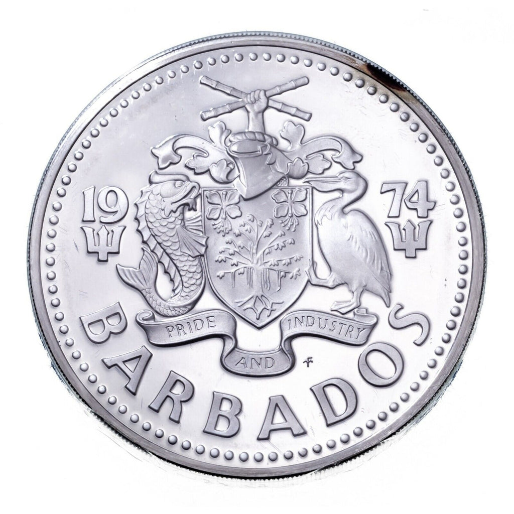 1974 Barbados Proof Set w/8 Coins & CoA, KM PS2