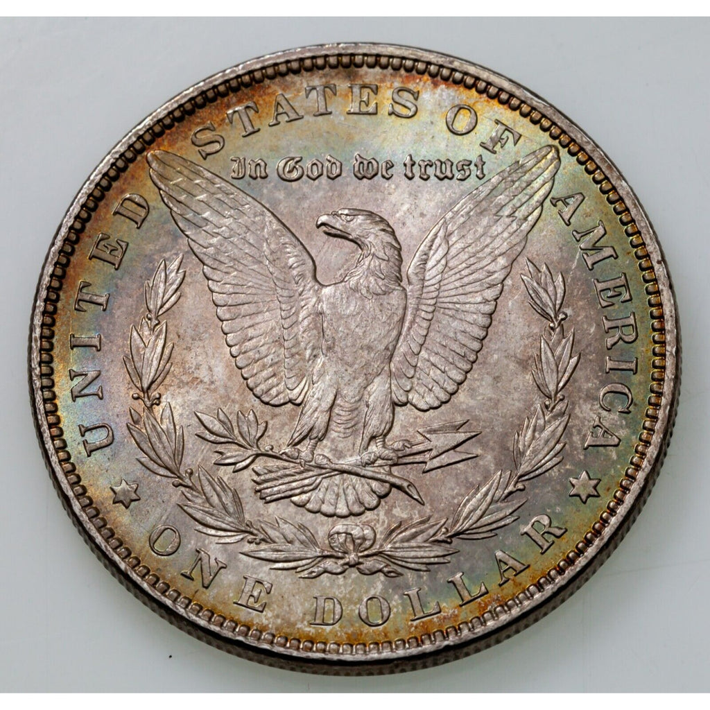 1887 $1 Silver Toned Morgan Dollar, Choice BU, Excellent Eye Appeal & Luster