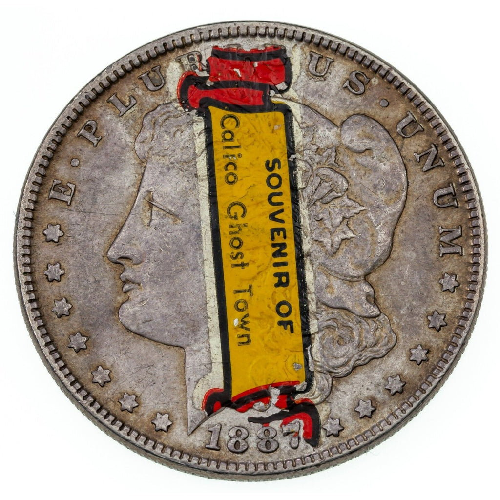 1887 $1 Morgan Dollar "Souvenir of Calico Town" XF Condition
