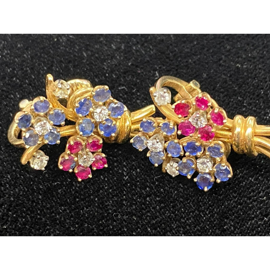 Trabert, Hoeffer, and Mauboussin 18k Gold Diamond Gemstone Jewelry Set