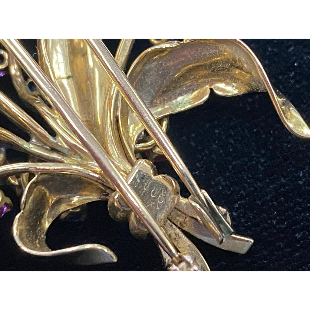 Trabert, Hoeffer, and Mauboussin 18k Gold Diamond Gemstone Jewelry Set