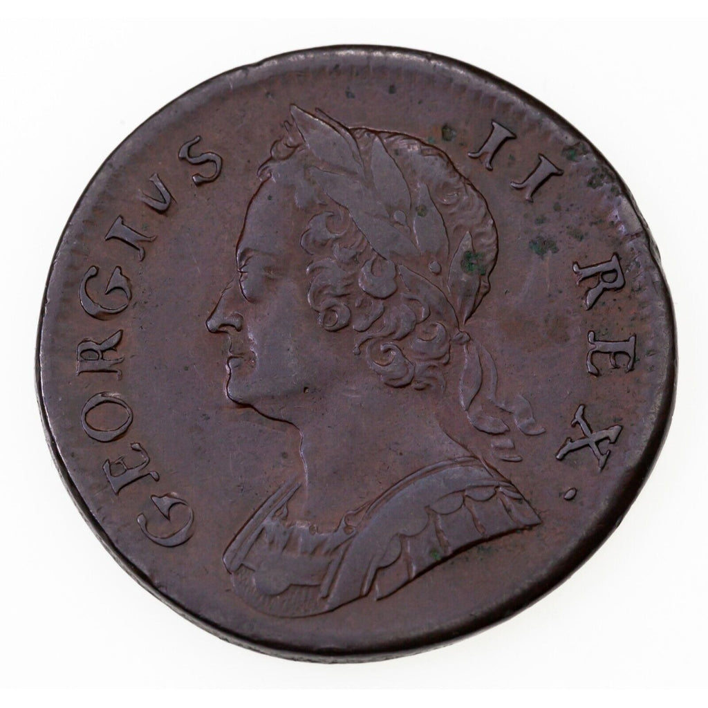 1748 Great Britain 1/2 Penny Coin in Very Fine Conditon KM # 579.2