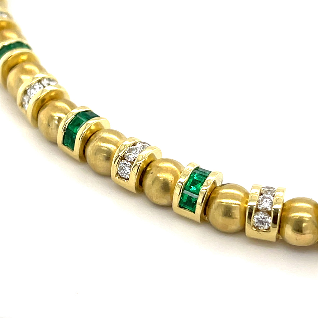 Charles Krypell 18k Gold & Gemstone Station Bracelet, Size 7 (Matching Set Available)