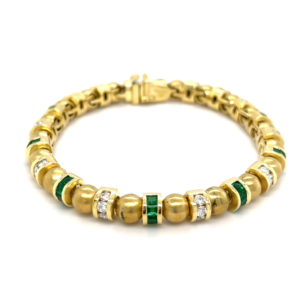 Charles Krypell 18k Gold & Gemstone Station Bracelet, Size 7 (Matching Set Available)