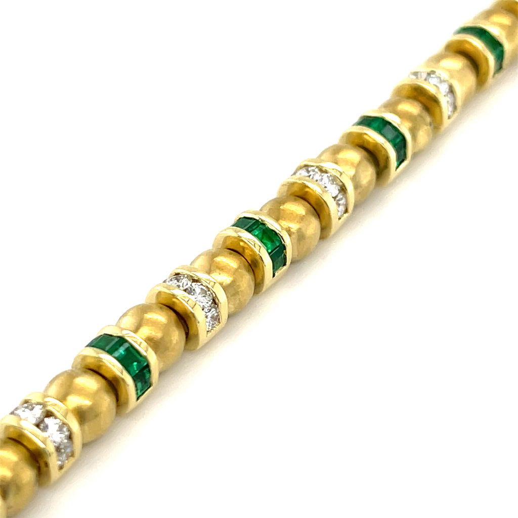 Charles Krypell 18k Gold & Gemstone Station Bracelet, Size 7 (Matching Set Available)