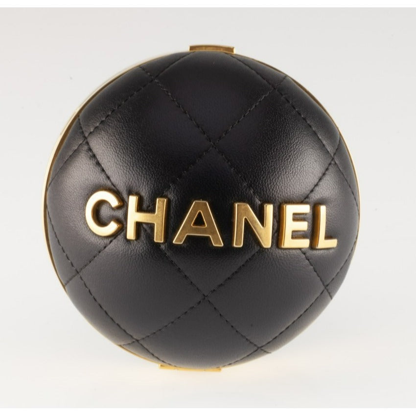 Chanel Lambskin Matelasse Sphere Miniaudiere Purse with Box, Pouch, and Card