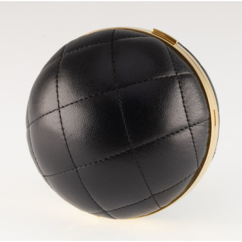 Chanel Lambskin Matelasse Sphere Miniaudiere Purse with Box, Pouch, and Card