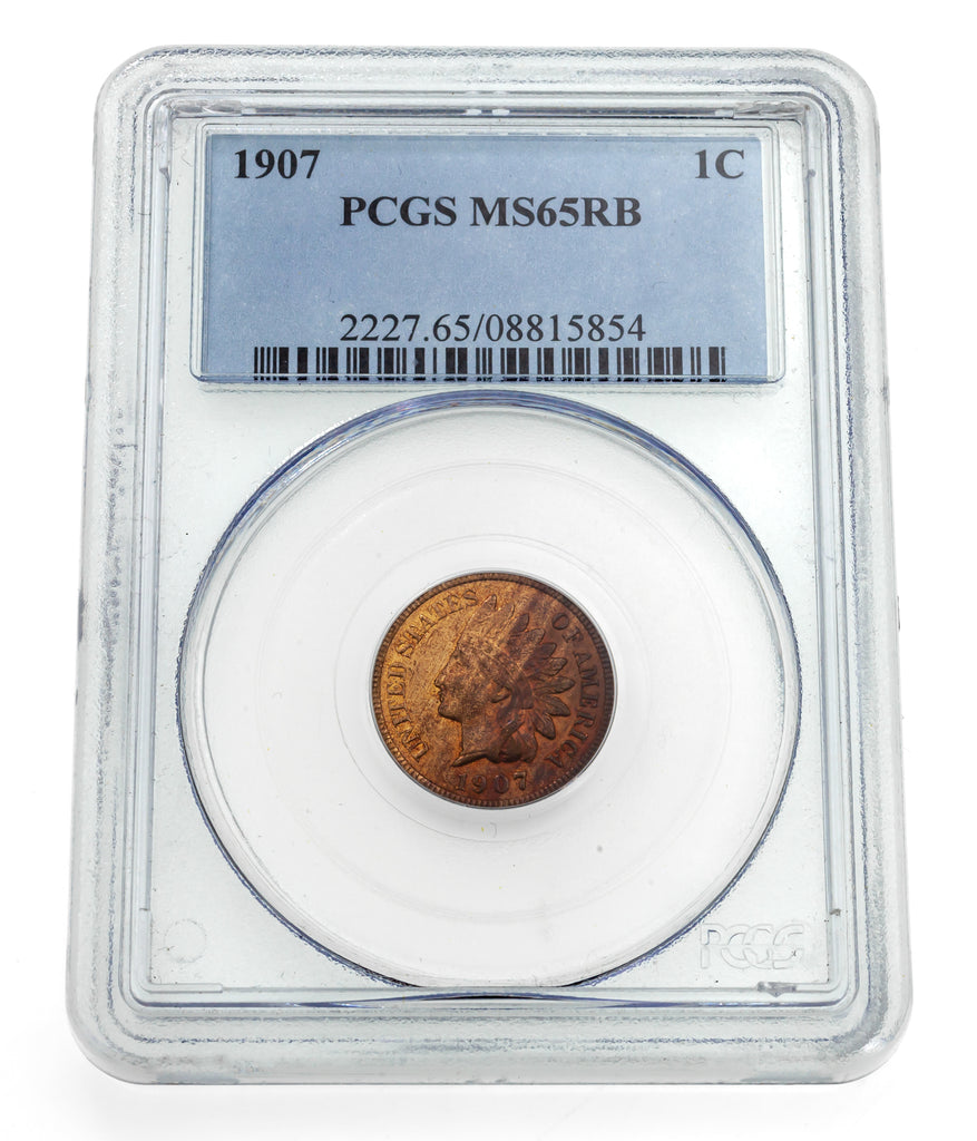 1907 1C Indian Cent Graded by PCGS as MS65RB Gorgeous Early Cent!