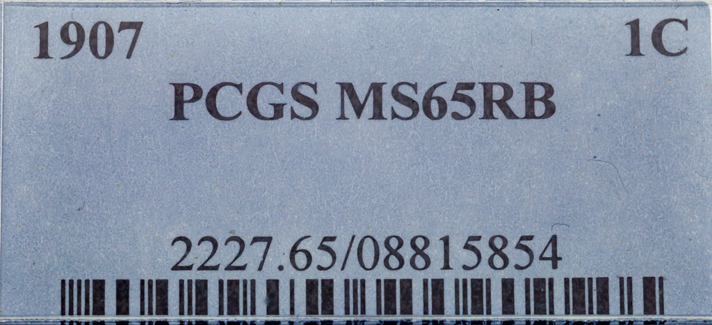 1907 1C Indian Cent Graded by PCGS as MS65RB Gorgeous Early Cent!