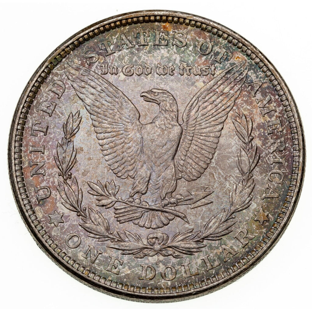 1921-D $1 Silver Morgan Dollar in Choice BU Condition, Original Toning, Luster!