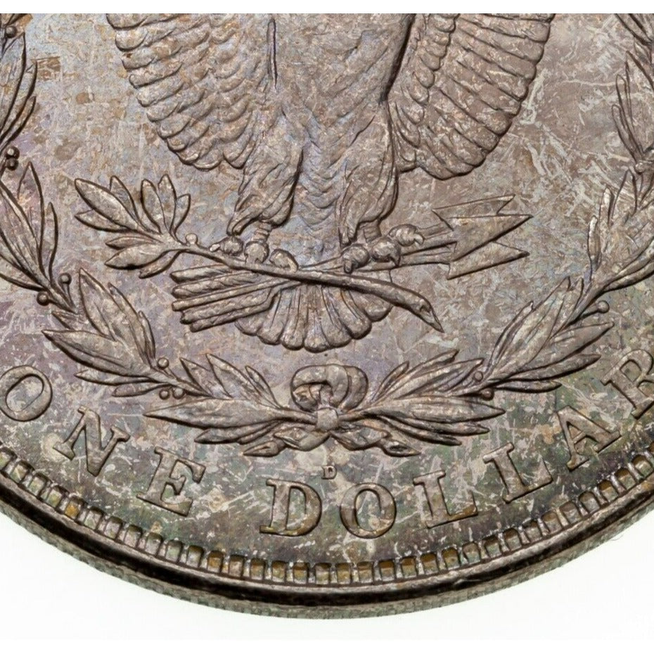 1921-D $1 Silver Morgan Dollar in Choice BU Condition, Original Toning, Luster!