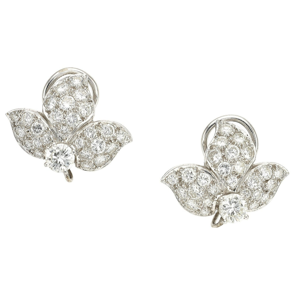 Platinum South Sea Pearl and 5 CTW Diamond Day/Night Clip-On Earrings