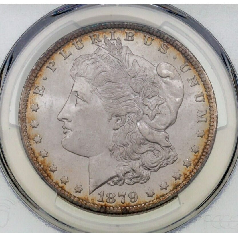 1879-O $1 Silver Morgan Dollar Graded by PCGS as MS-63, Nice Rim Toning!